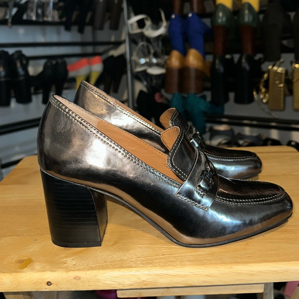 Sarto Metallic Dark silver Heels